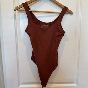Abercrombie & Fitch Soft Collection brown seamless body suit S NWOT